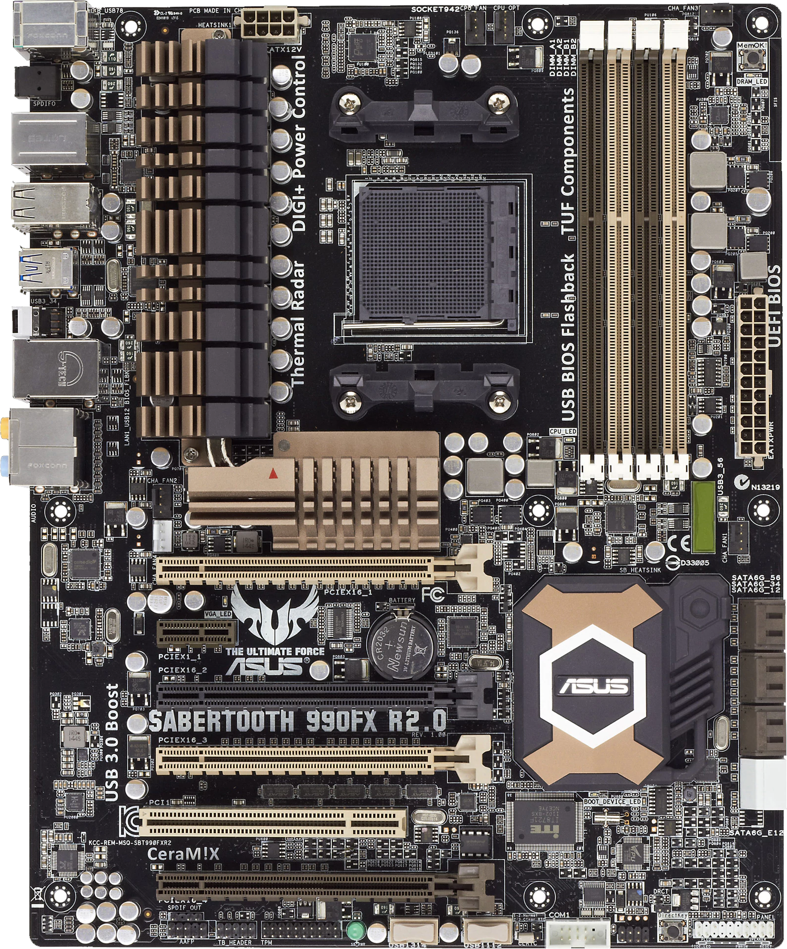 Asus Sabertooth 990FX R2.0 Motherboard Specifications On